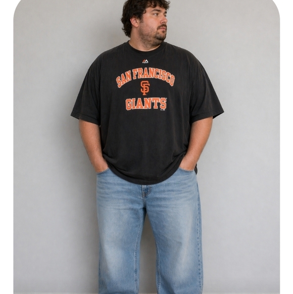Majestic Other - 3XLT SAN FRANCISCO GIANTS faded Worn T Shirt